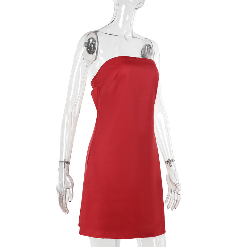 Sleeveless Polyester Spandex Tube Dress