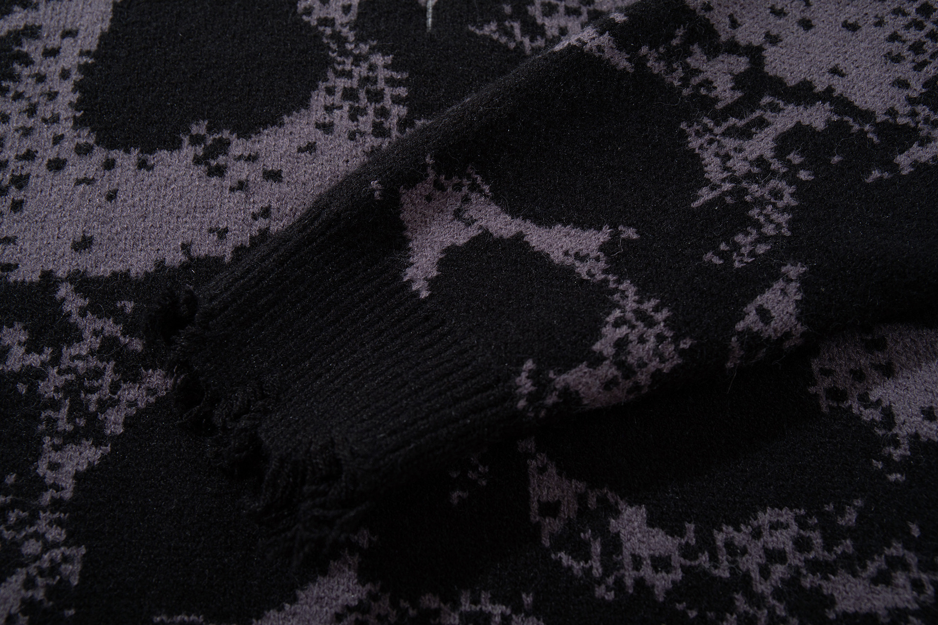 Oversized Gothic Jacquard Sweater
