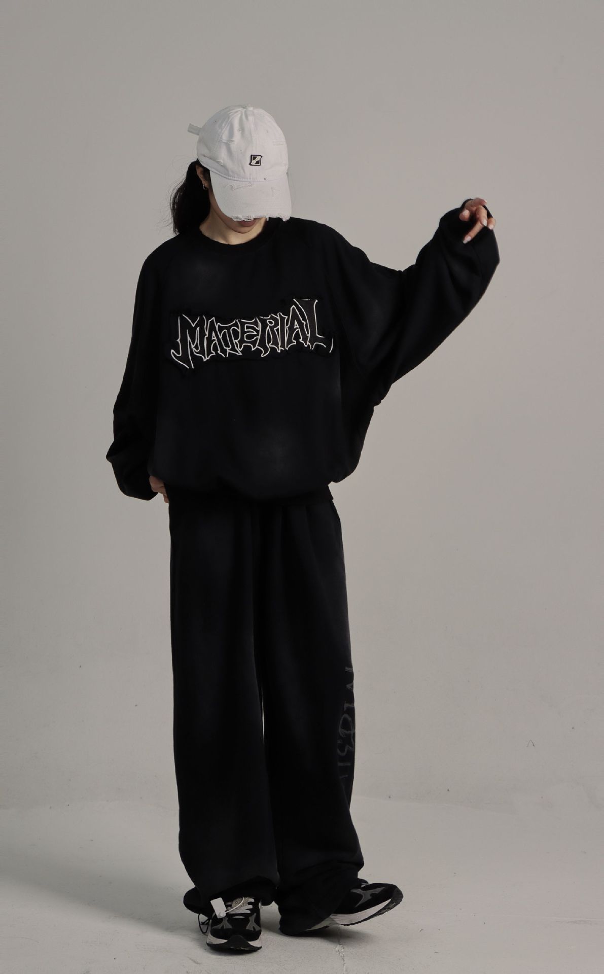 American Retro Cotton Loose Fit Letter Hoodie