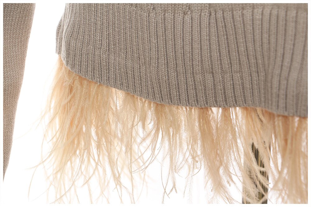 Womens Street Cotton Linen Oversized Cutout Plume Pullover