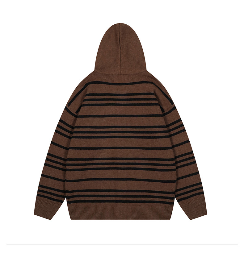 Japanese Workwear Oversized Embellished Hood Cardigan