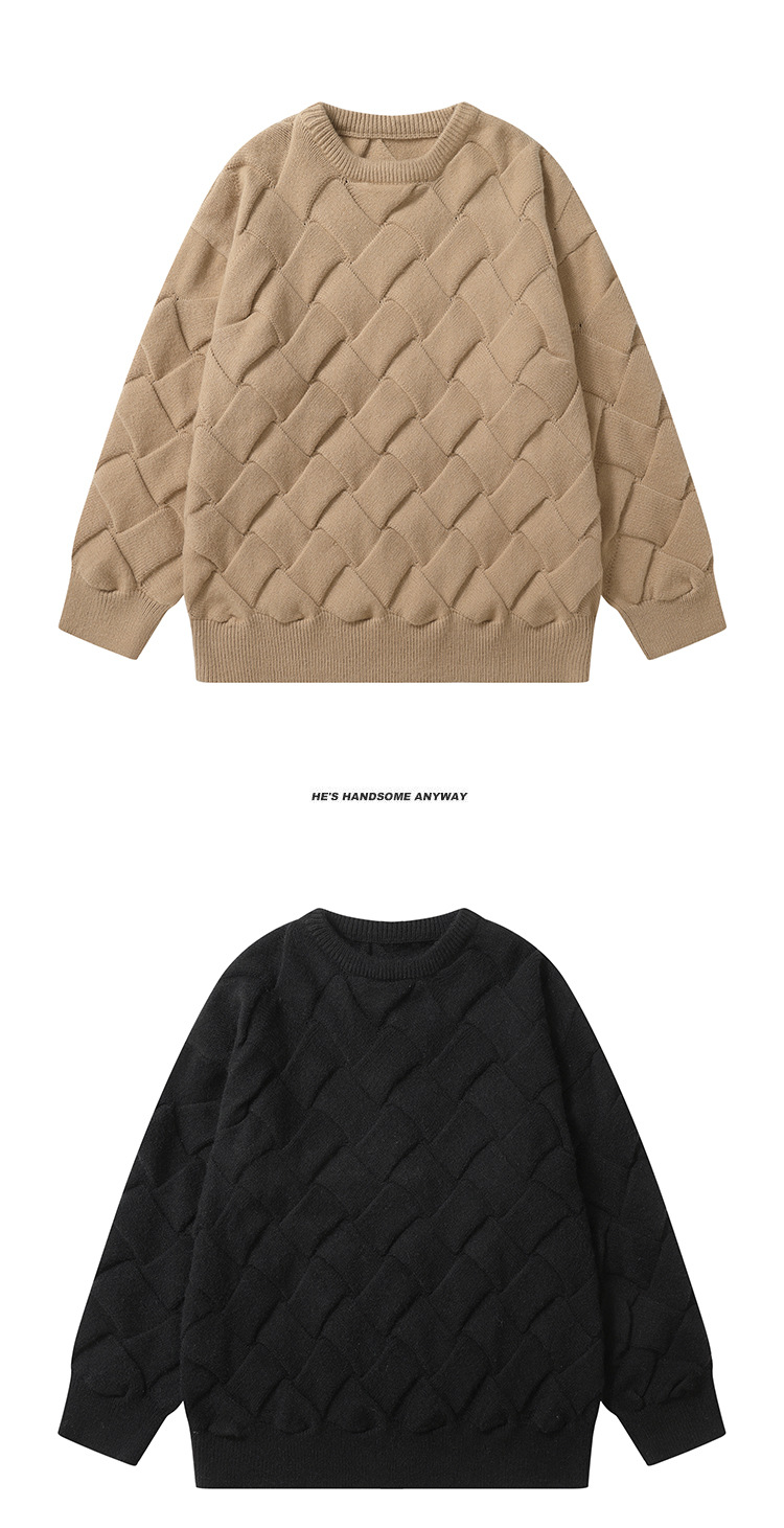Cable Loose Fit Long Sleeve Workwear Sweater