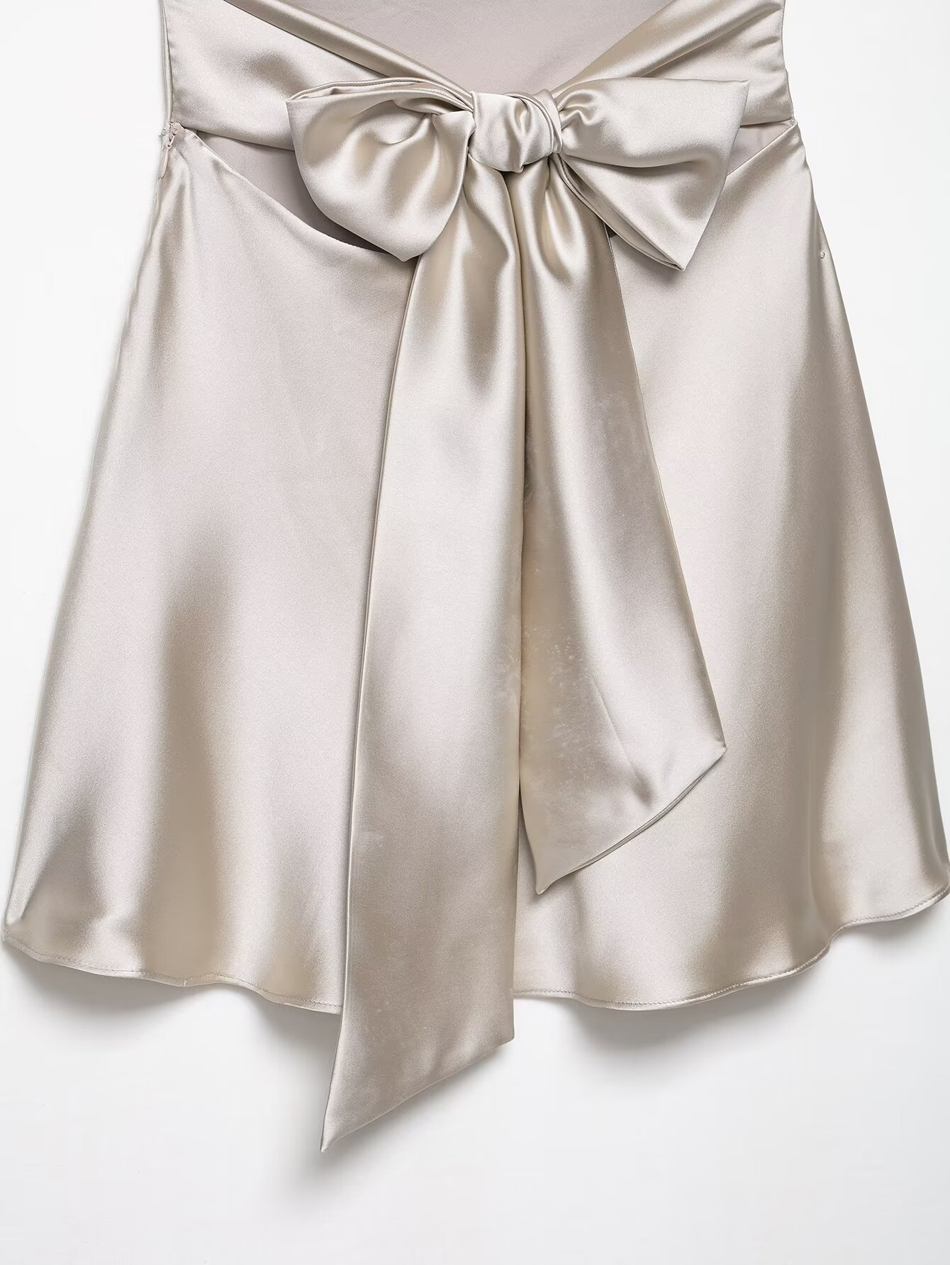 Sleek Open Back Crossover Drawstring Dress