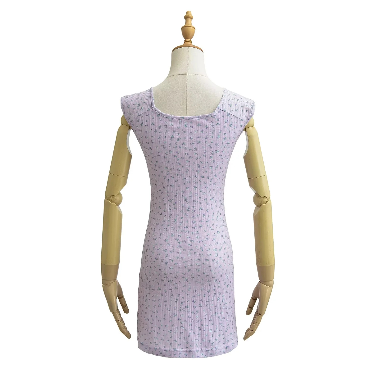 Crossover Knit Flower Mini Skirt