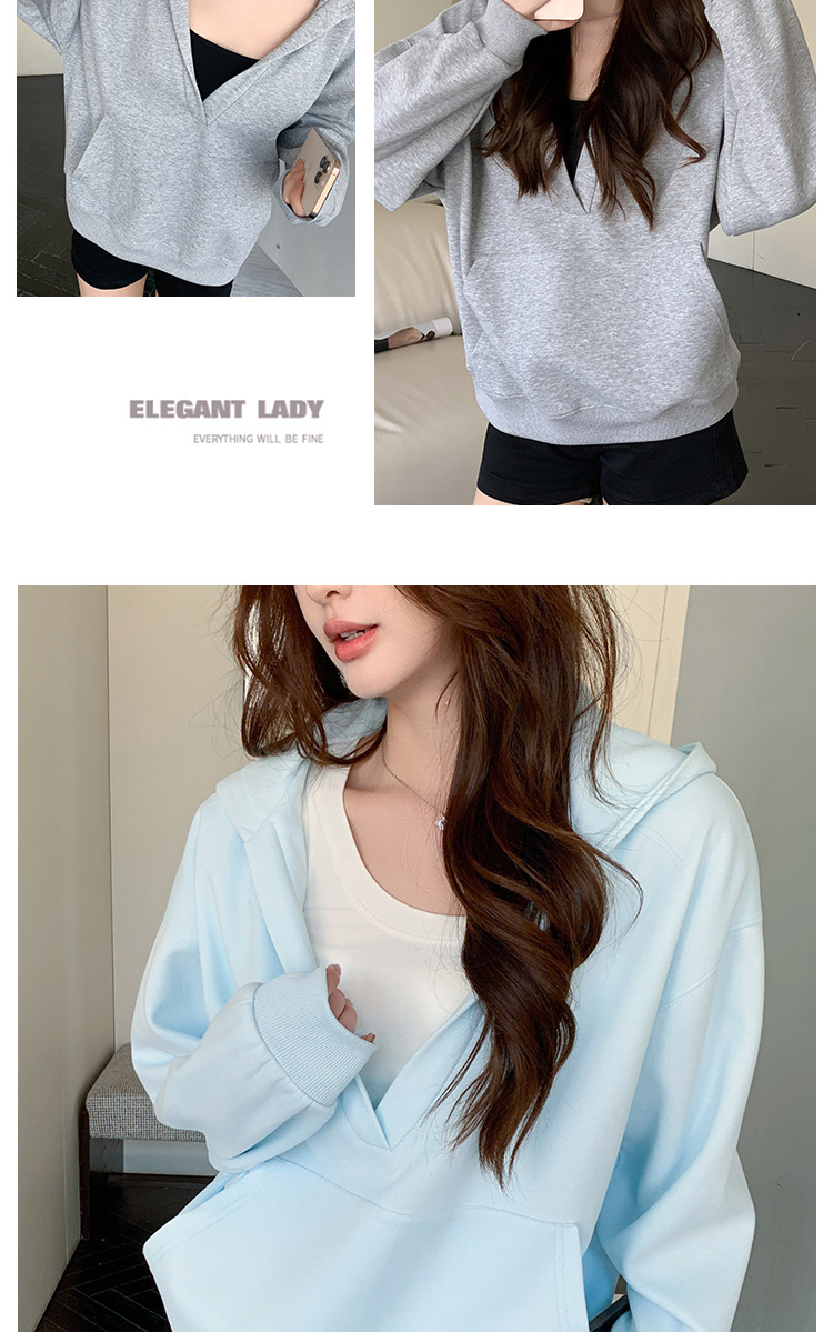 Ladies Loose Fit Cotton Blend Hoodie