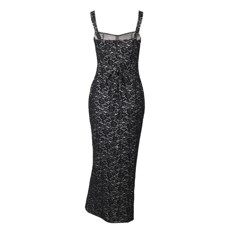Sleeveless Long Polyester Pencil Dress