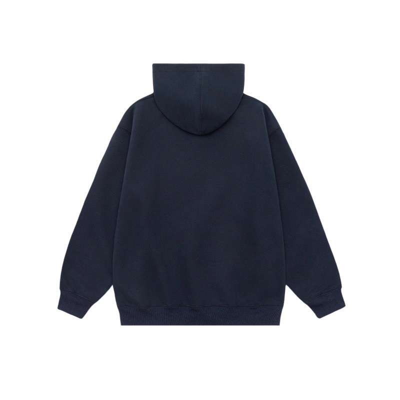 Retro Oversized Cotton Blend Lettering Hoodie