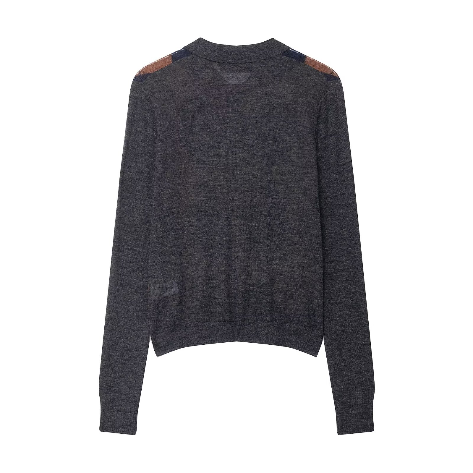 Geometric Knit Long Sleeve Shirt