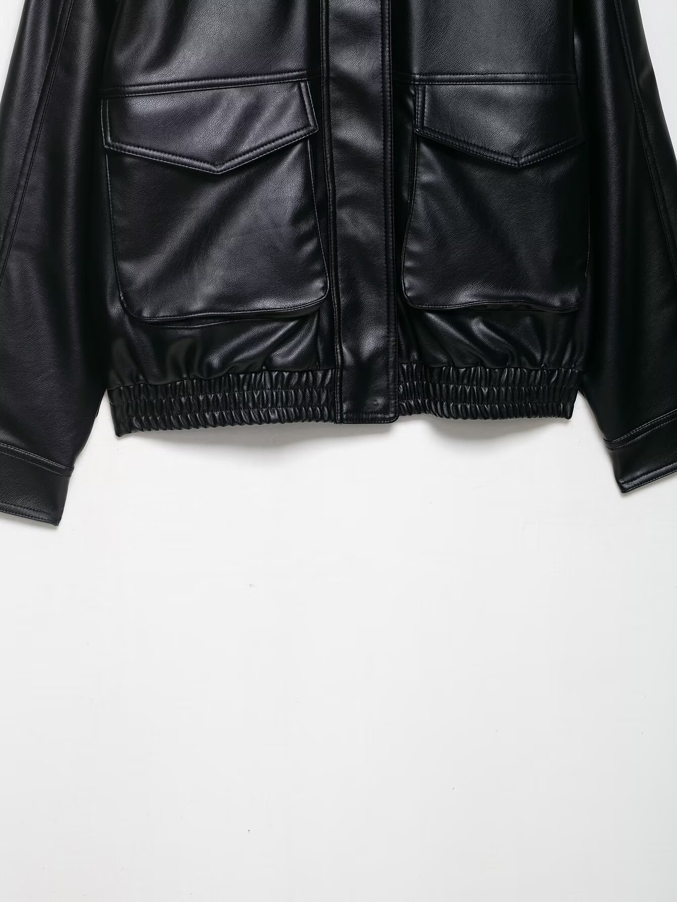 Detachable faux fur effect collar jacket