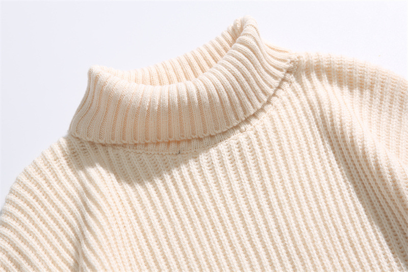 Oversized Japanese Workwear Jacquard Turtleneck Sweater