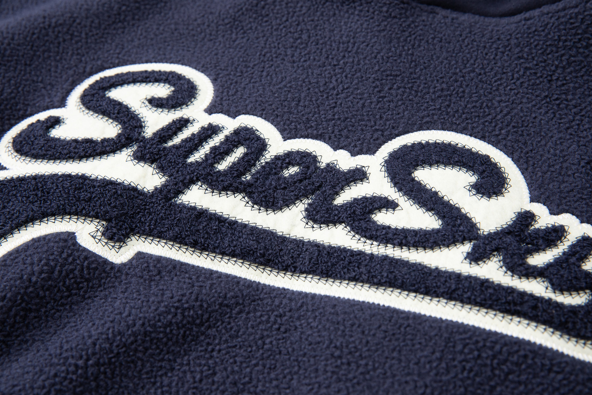 Oversized Logo Print Polyester Hooded Pullover