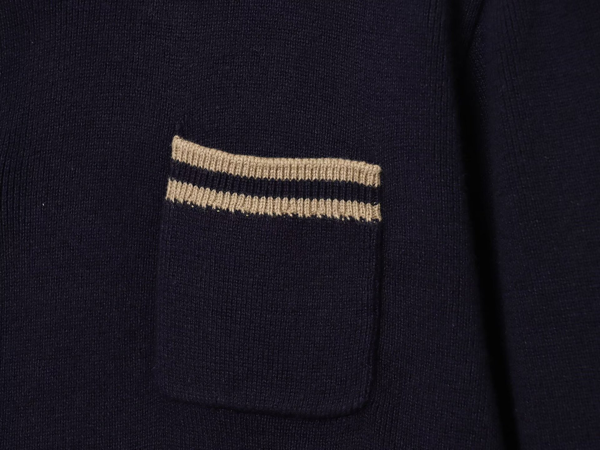 Color blocked patchwork polo collar knit sweater