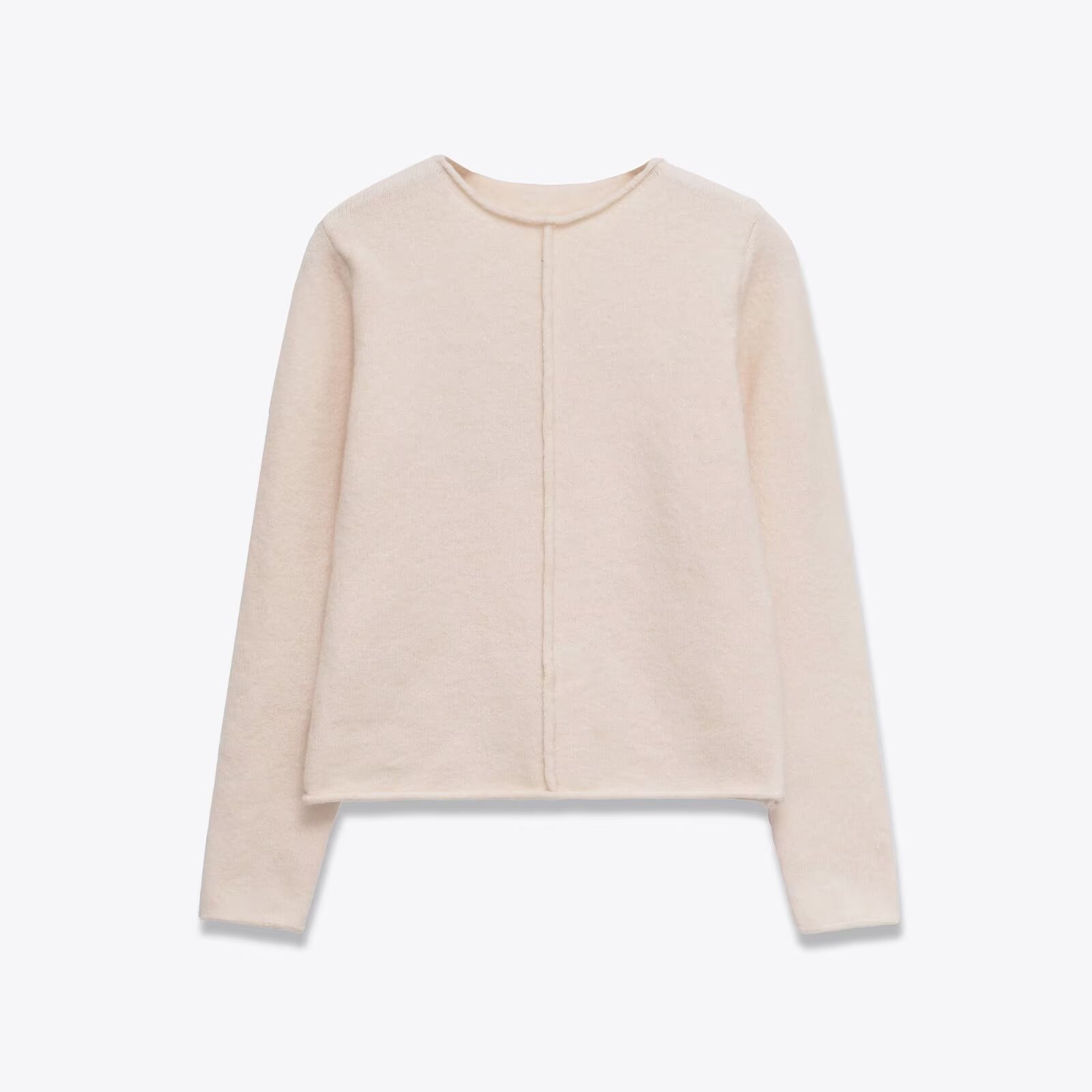 Classic Fit Solid Color Long Sleeve Polyester Sweater
