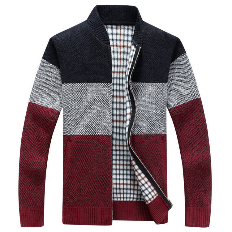 Male Streetwear Cardigan Polyester Viscose Open Front