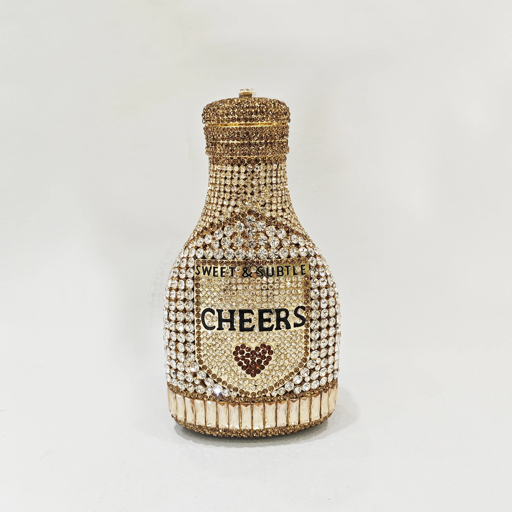 Women Bottle Crystal Evening Bag Lady Diamond Wedding Bridal Purses Female Rhinestone Party Prom Clutches Bags