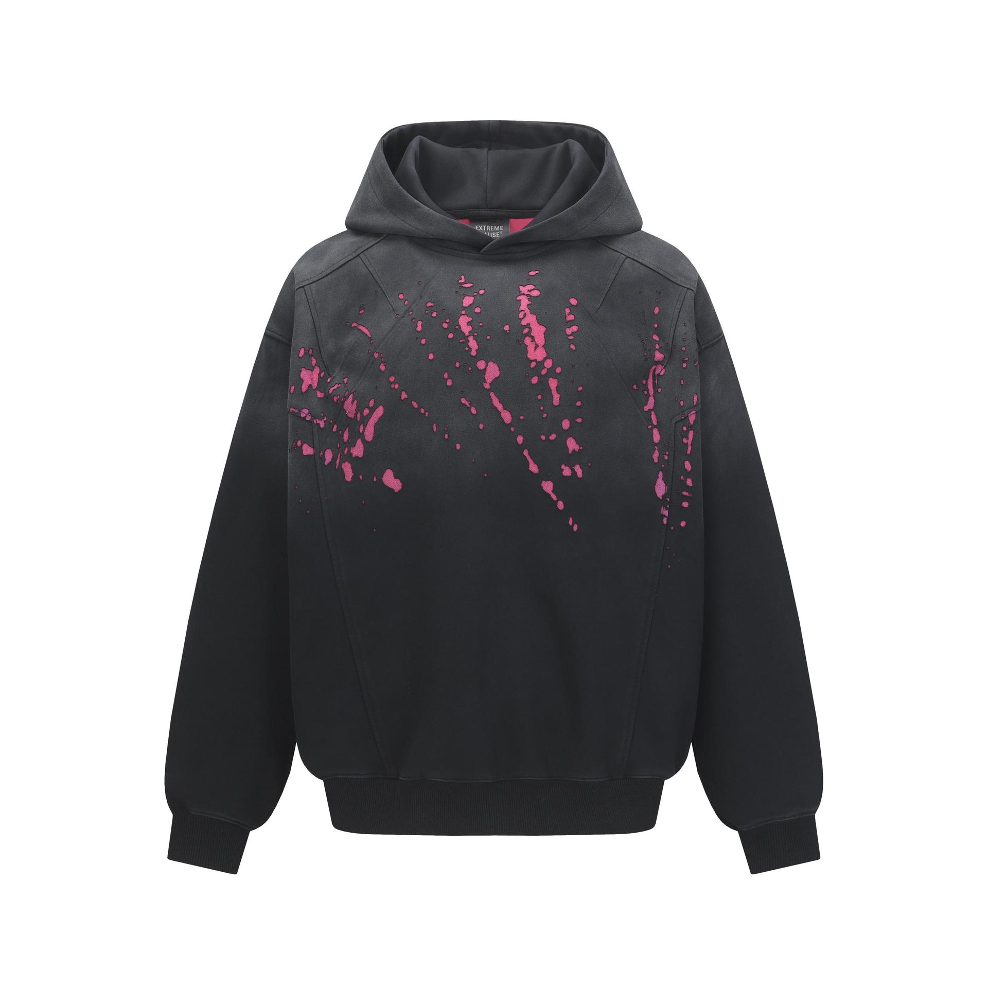 Cotton Polyester Paint Splatter Hoodie