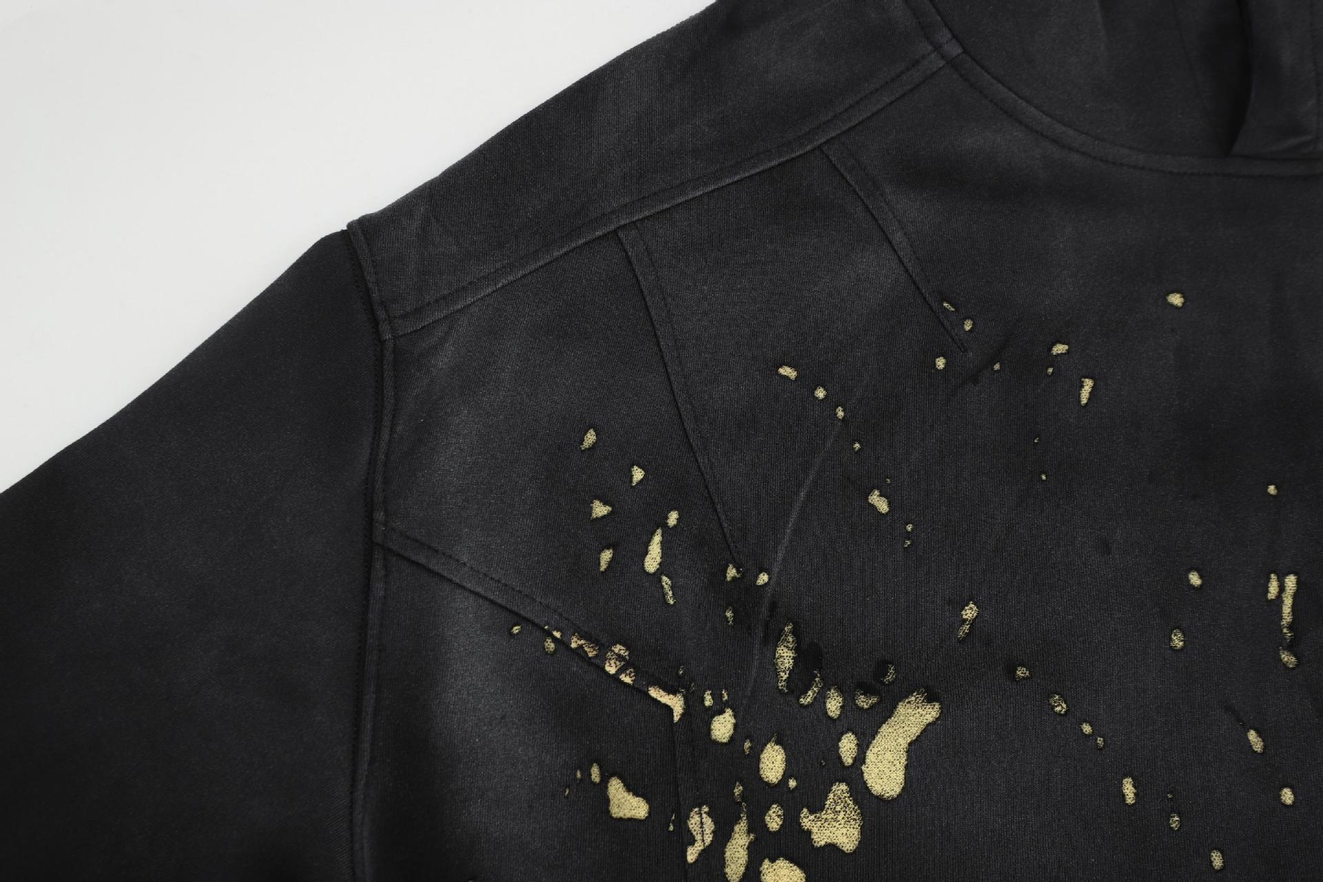 Cotton Polyester Paint Splatter Hoodie