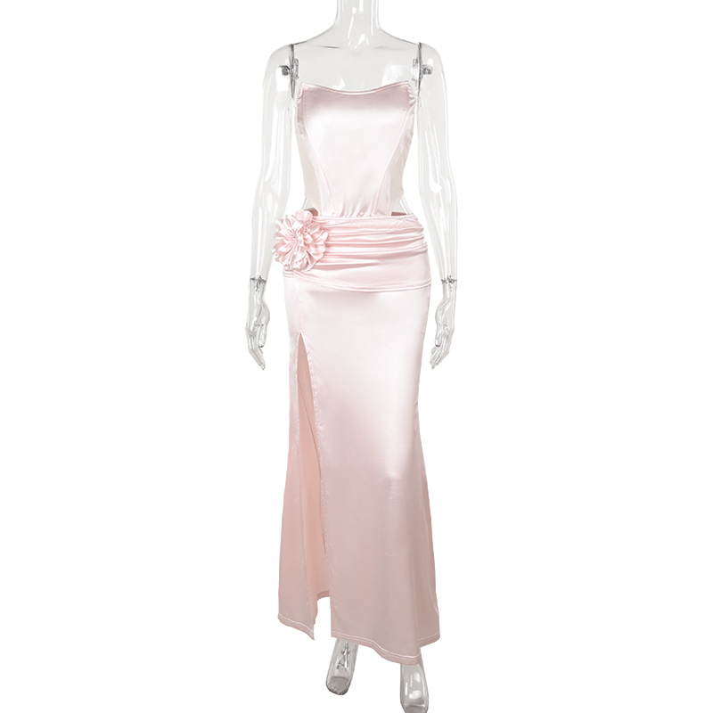 High Waist Bodycon Panelled Polyester Tube Dress