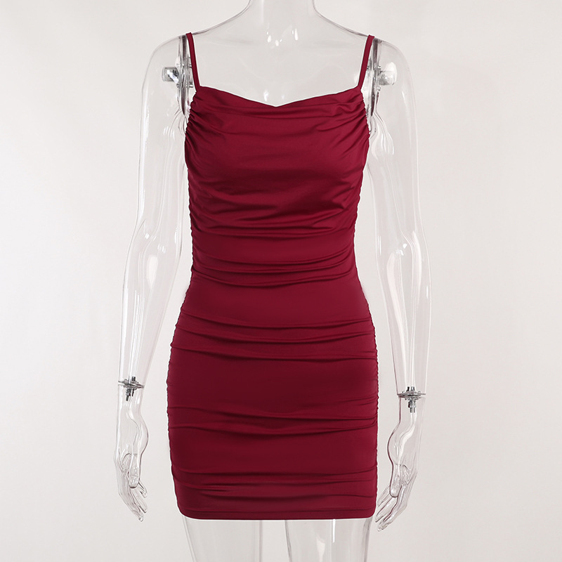 V-Neck Sleeveless High Waist Bodycon Dress