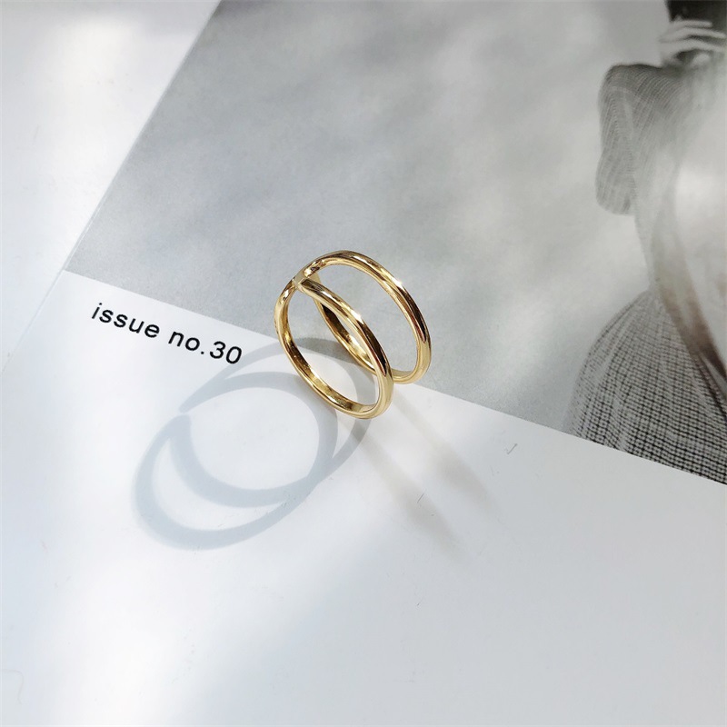 Unisex Silver Cutout Chunky Ring