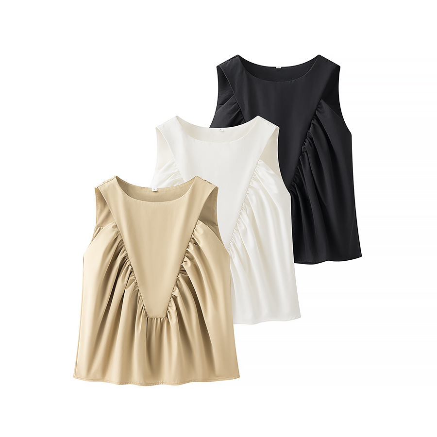 Color Block European Style Sleeveless Tank