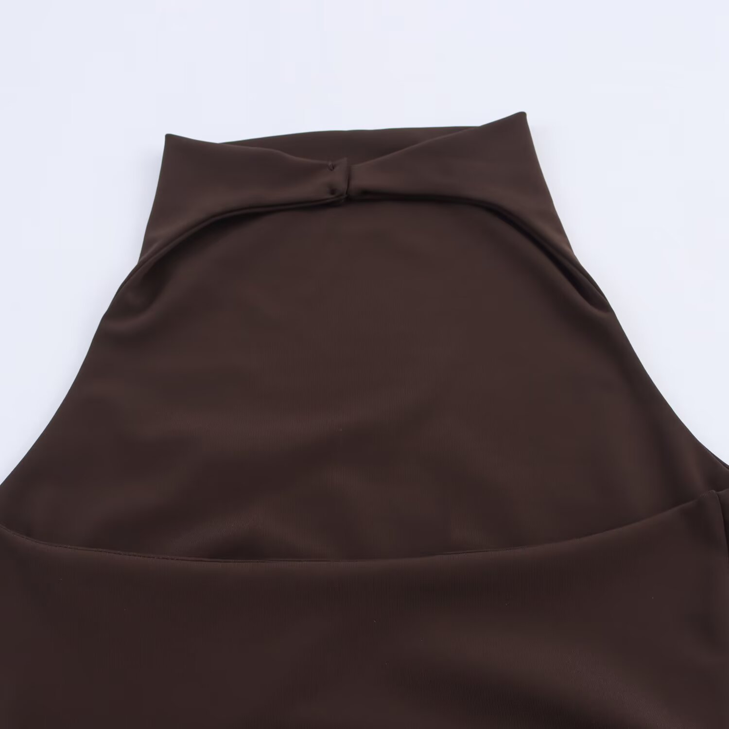 Sexy Pure Desire Off-Shoulder Halter Shirred Fitted Waist Solid Color Dress