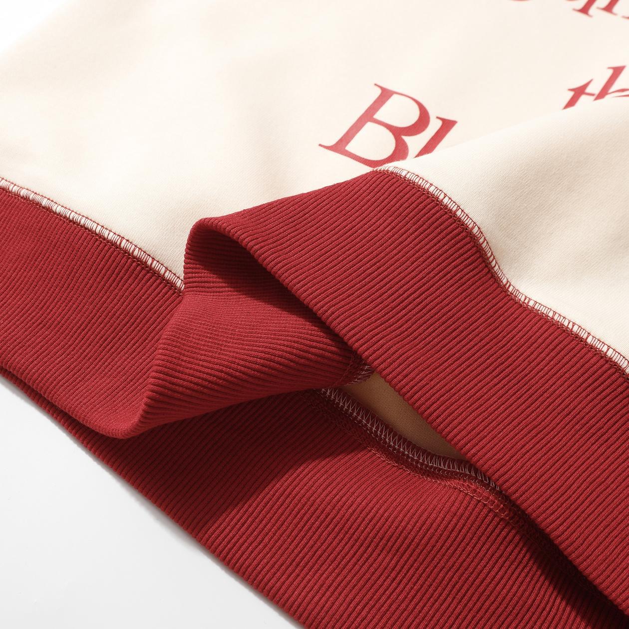 Two-Tone Linear Typography Hoodie