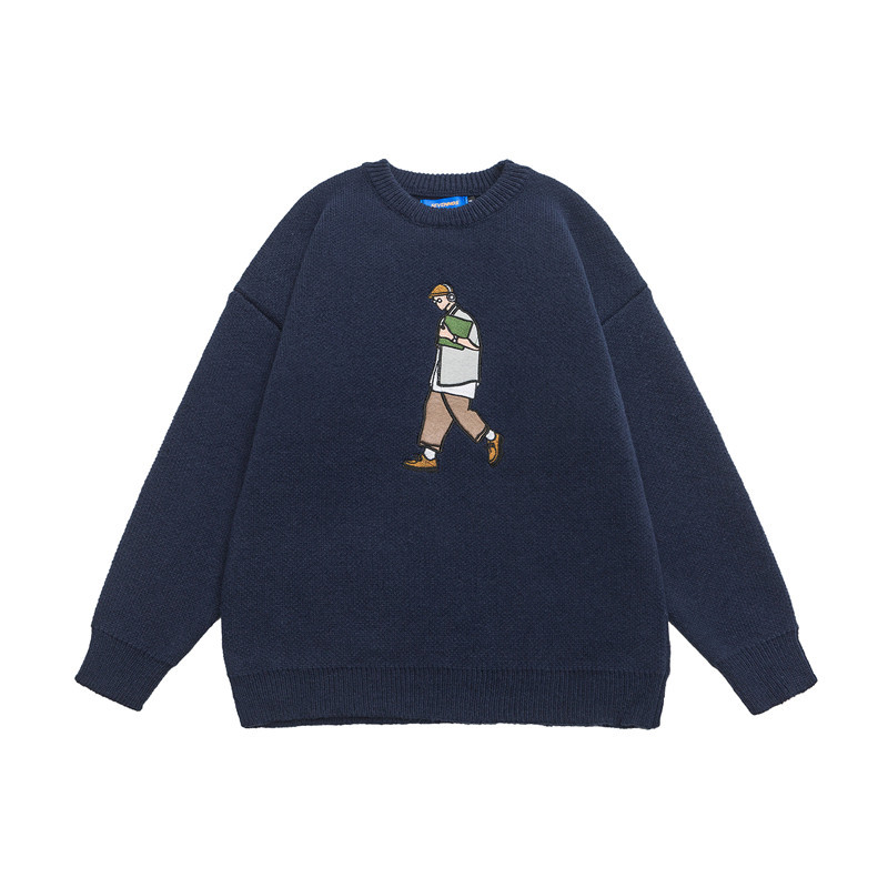 Japanese Workwear Graphic Crewneck Sweater