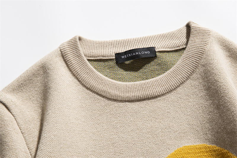 Japanese Workwear Oversized Color Block Long Sleeve Sweater