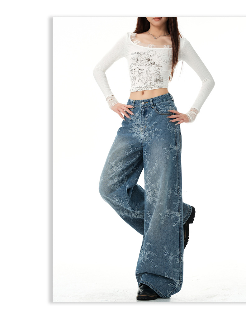 High-Waisted Straight Leg Jeans for Women Lightweight Summer Style with Flowy Fit
