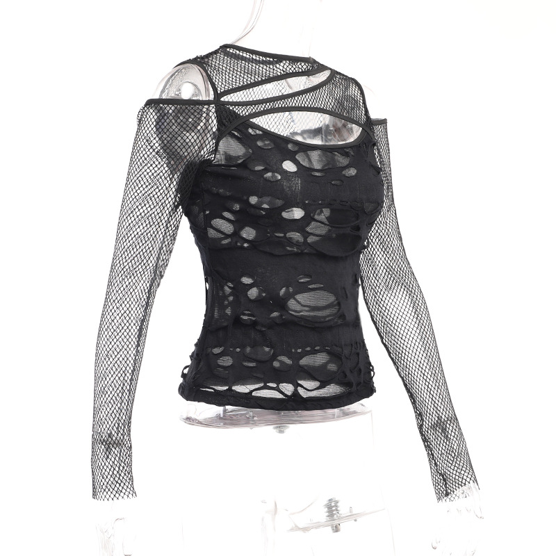 Private Ladies Scarf Collar Full Sleeve Solid Top