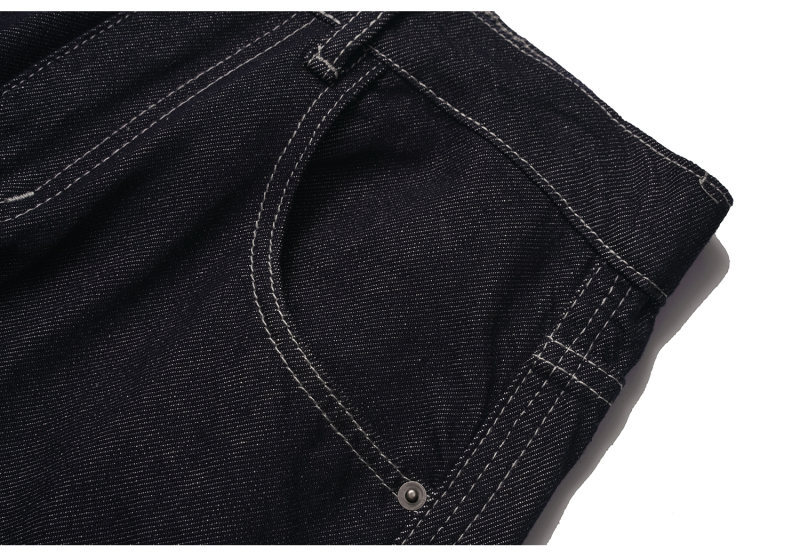 Washed Loose Wide-Leg Relaxed Slash Denim Pants