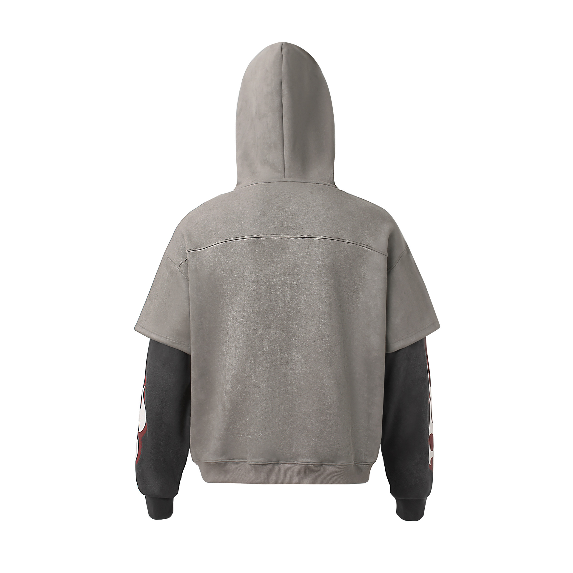 Streetwear Synthetic Graphic Long Sleeve Zip Hood Sweatshirt