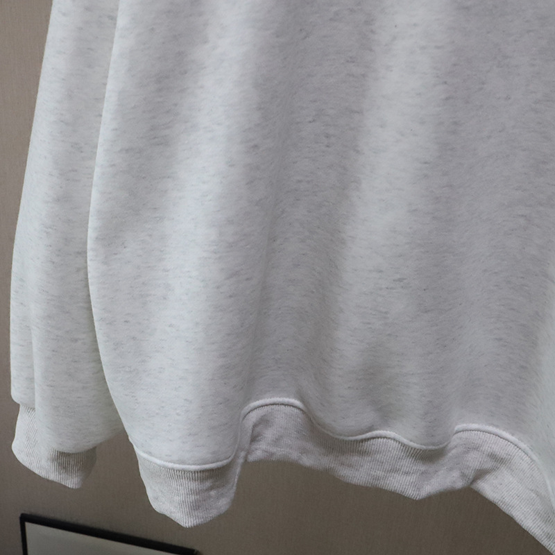 Letter Towel Embroidery Fleece Lined Thick Loose Casual Hoodie for Women