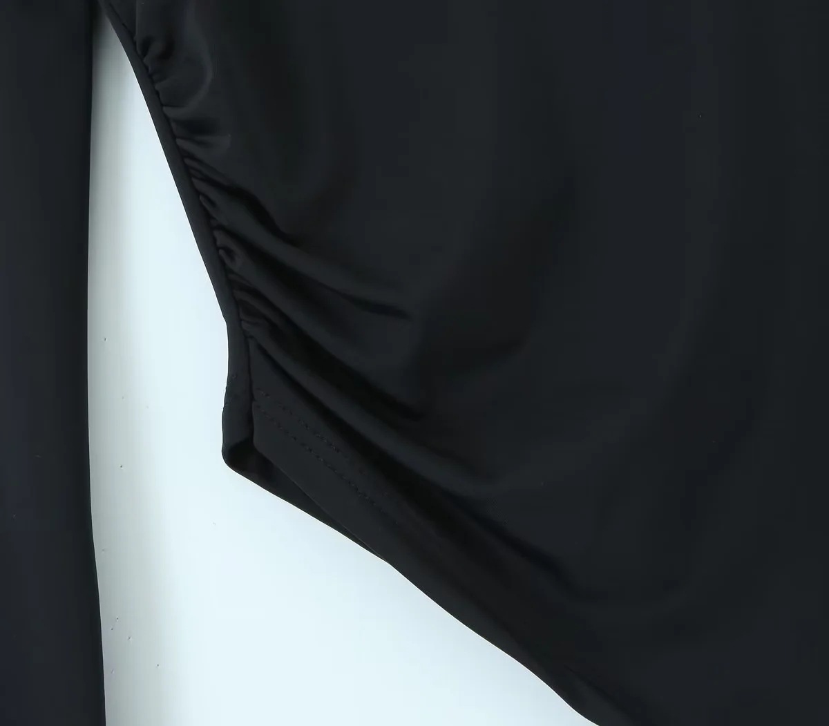 Asymmetric Gathered Stretch Top