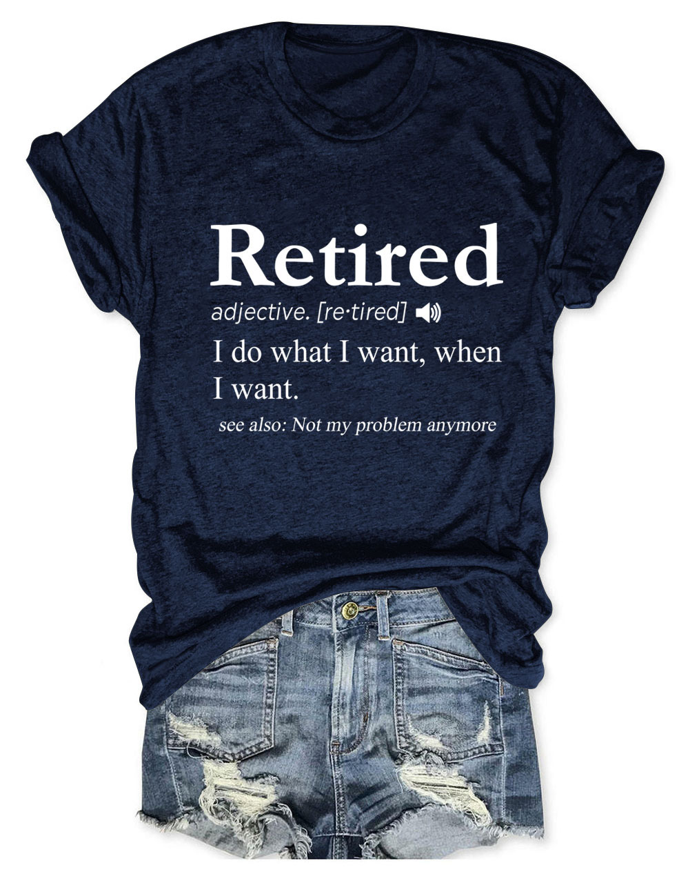 Ladies' Oversized Geometric V Collar T-Shirt