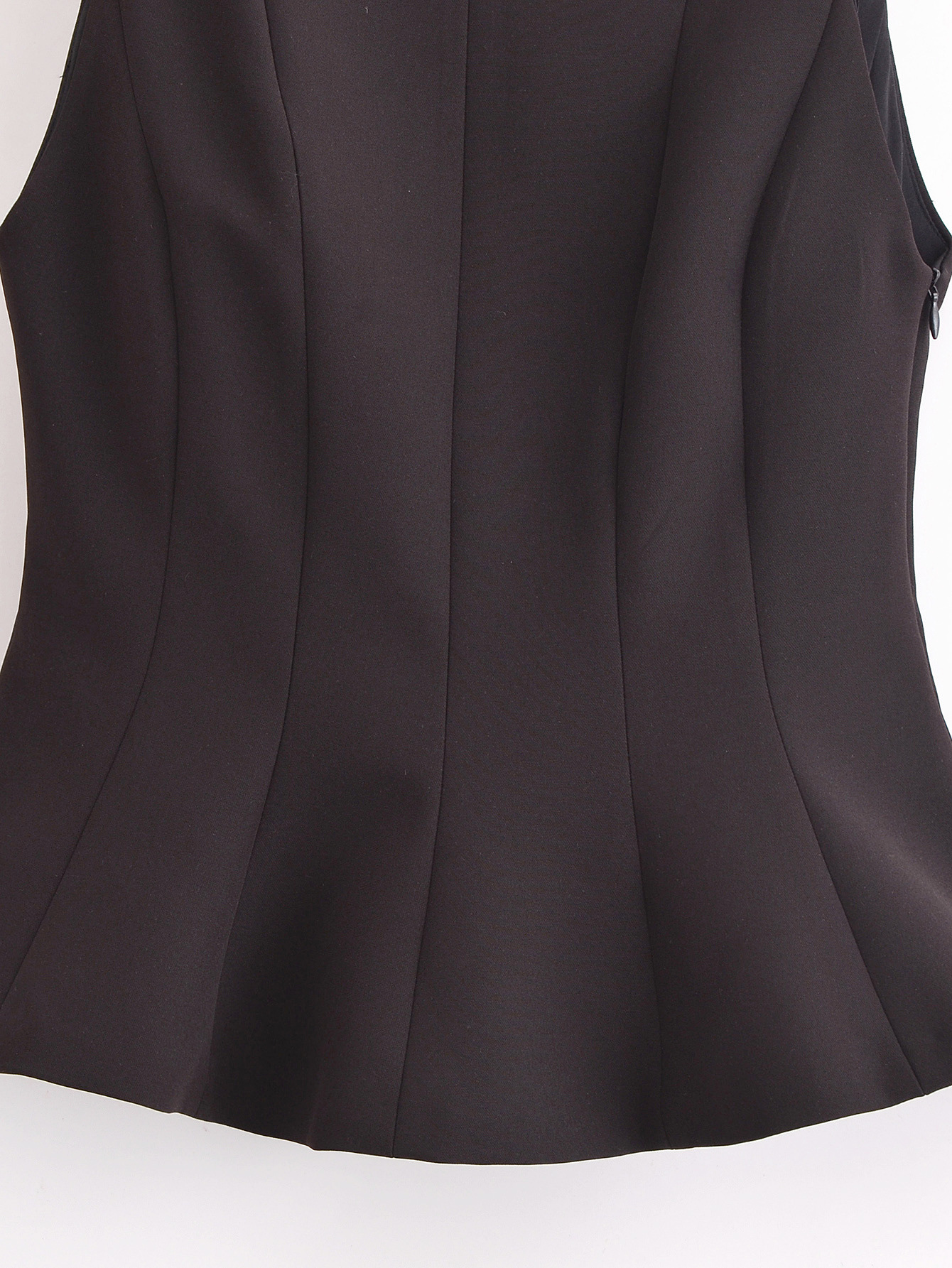 Sleeveless Solid Contemporary Flared Hem Tie Top