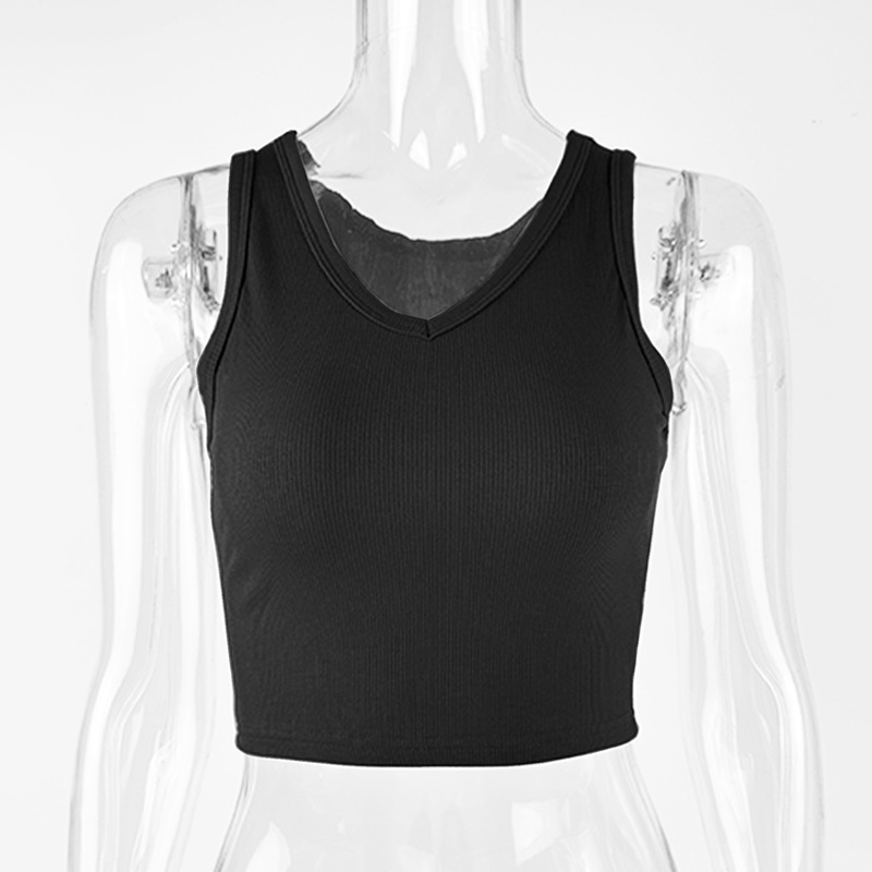 Sexy slim fit V-neck sleeveless vest