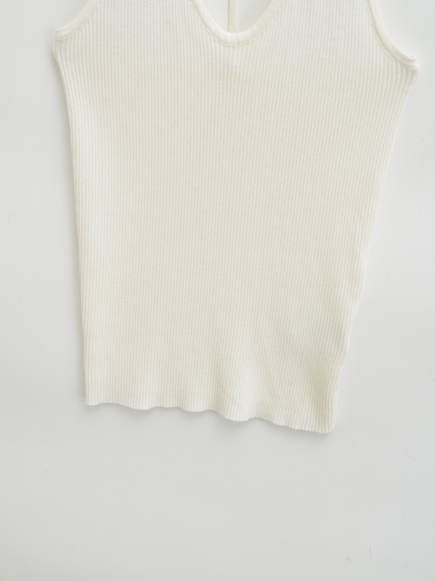 Sexy Backless Halter V-Neck Knitted Crop Top