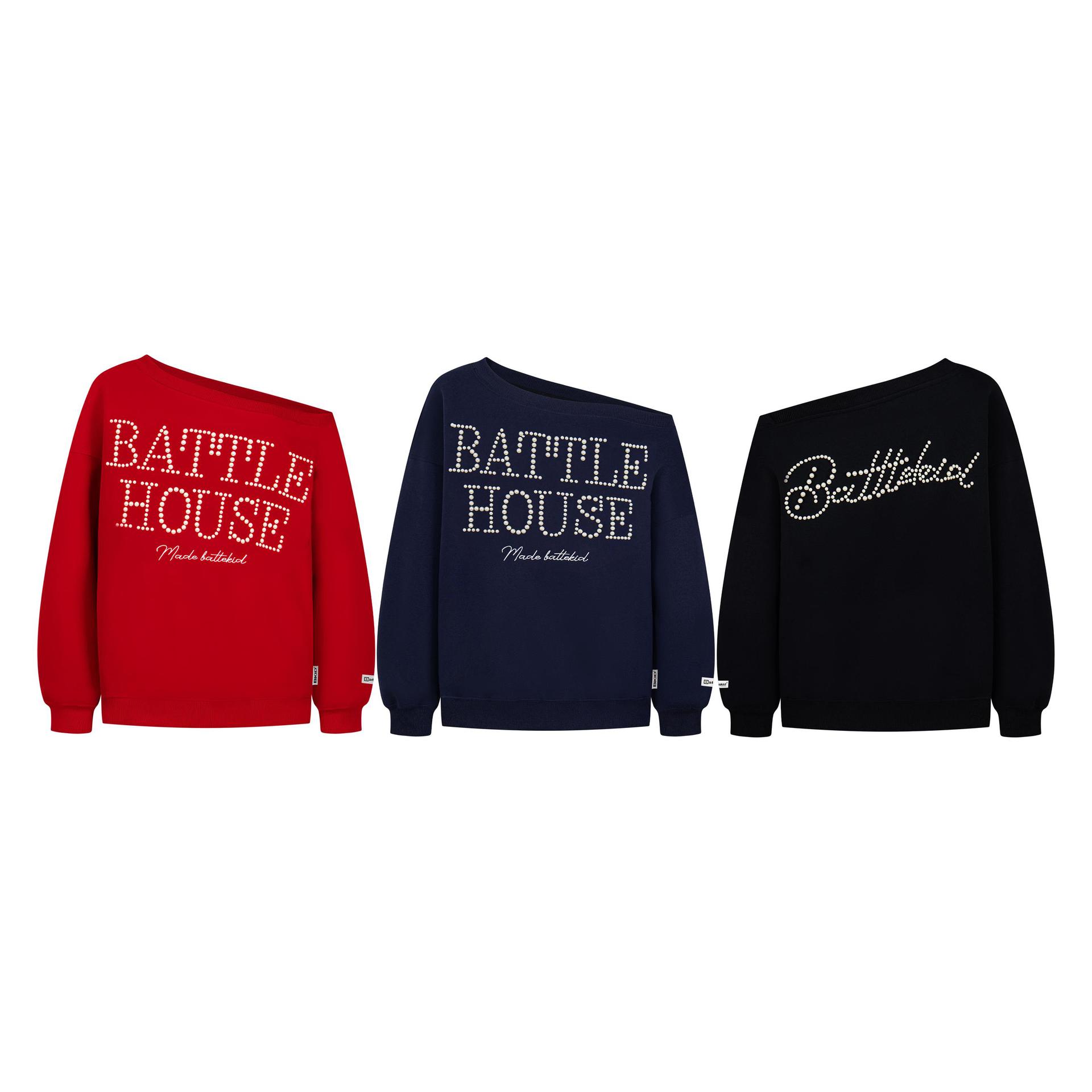 Cotton Asymmetric Monogram Embellished Hoodie