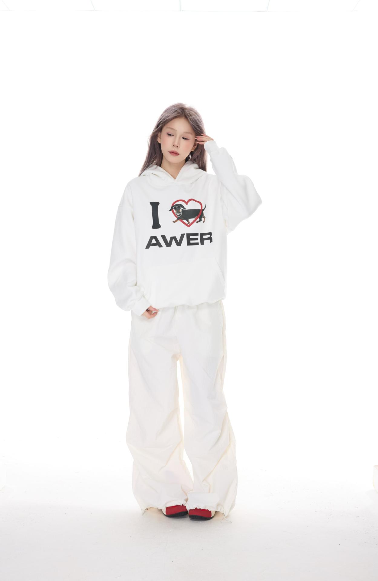 Dachshund Graphic Oversized Cotton Hoodie
