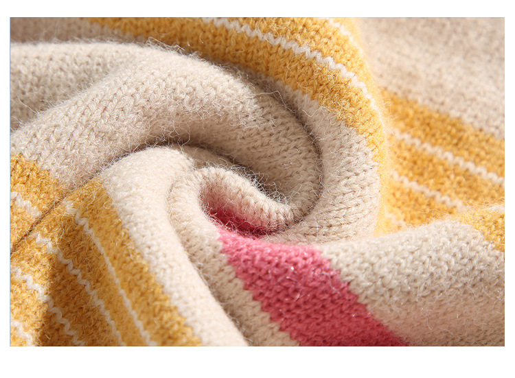 Loose Fit Japanese Workwear Color Block Sweater