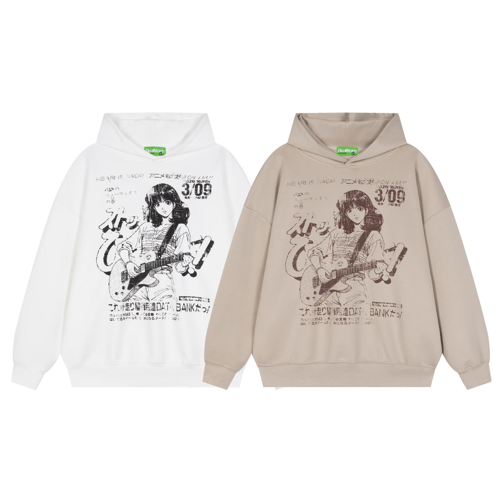 Women's Manga Oversized Huamian Composite Hoodie