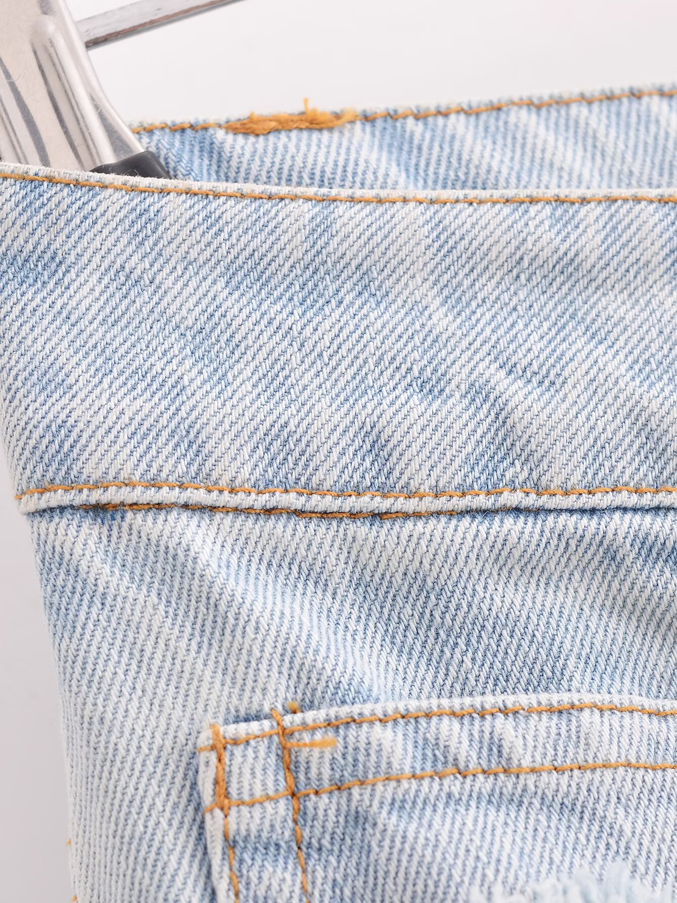 Versatile high waisted ripped loose distressed denim pants for women