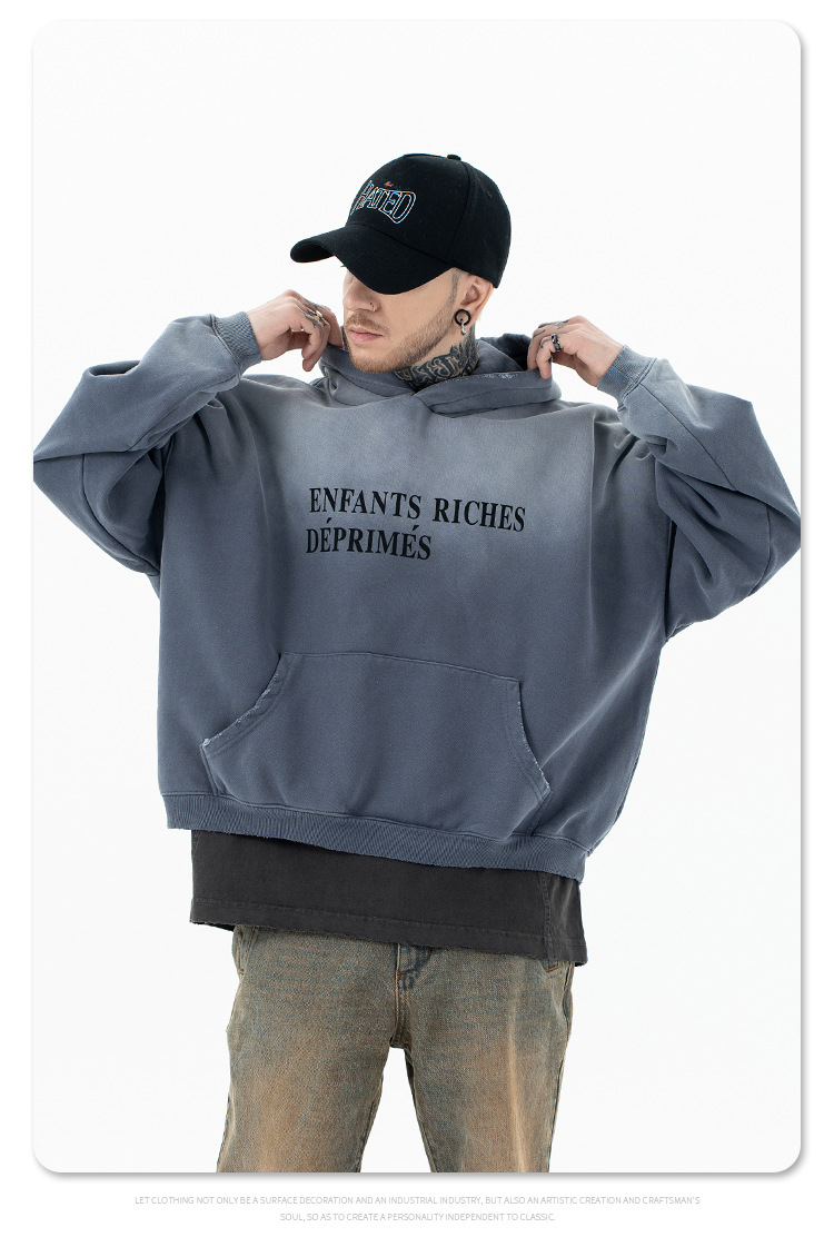 Faded Ombre Cotton Hoodie