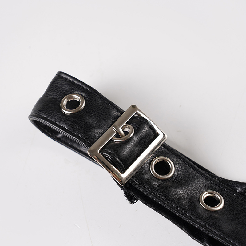 Zip-Front Moto Lambskin Tank Top