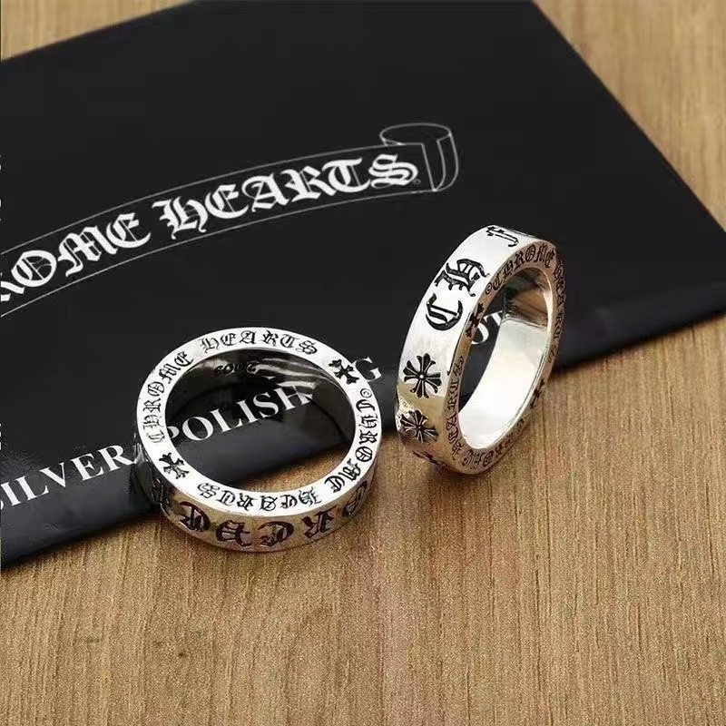 Cross men's and women's white copper ring jewelry