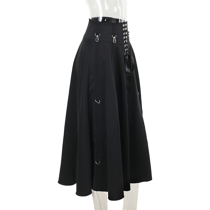 Sophisticated Flared Solid Color Skirt