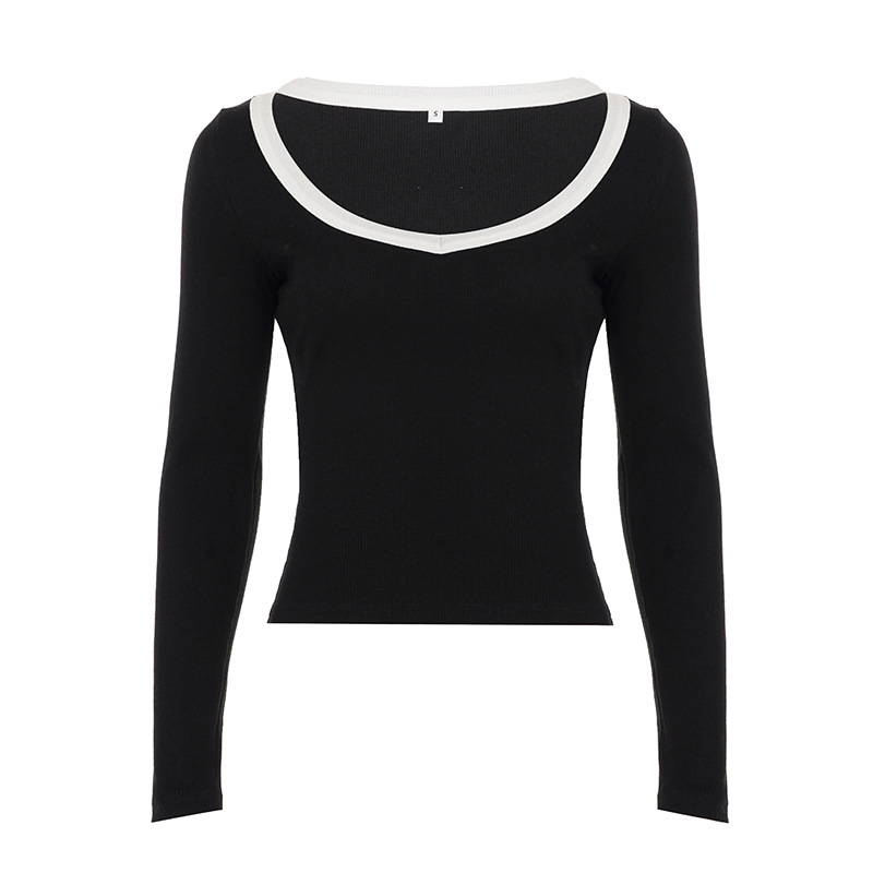 Ladies Two-Tone Long Sleeve Modal Bodysuit