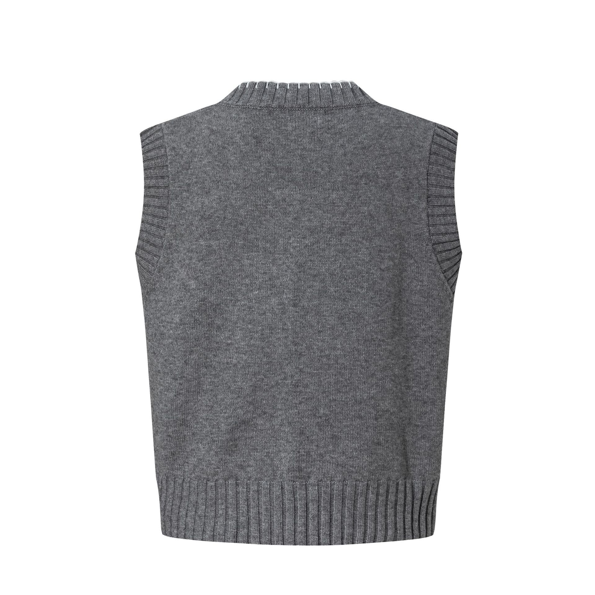 Streetwear Cropped Boxy Blended Vest
